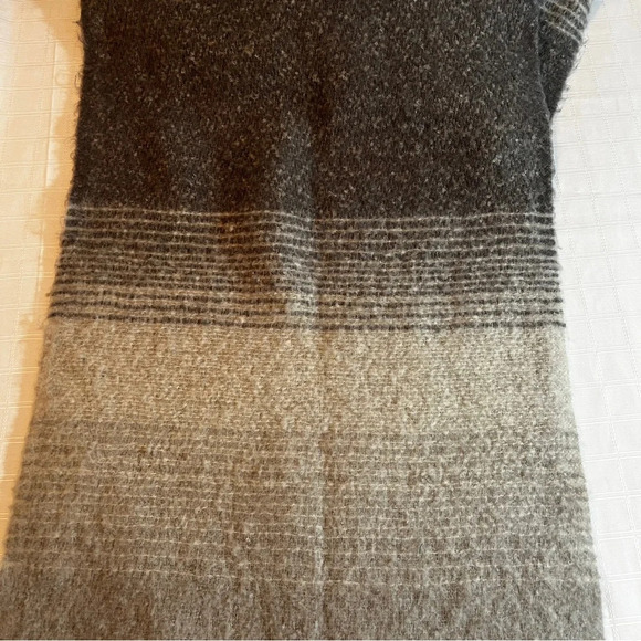 All You Need is Love Gray Ombre Striped Teddy Soft Shoulder Wrap - Picture 3 of 6
